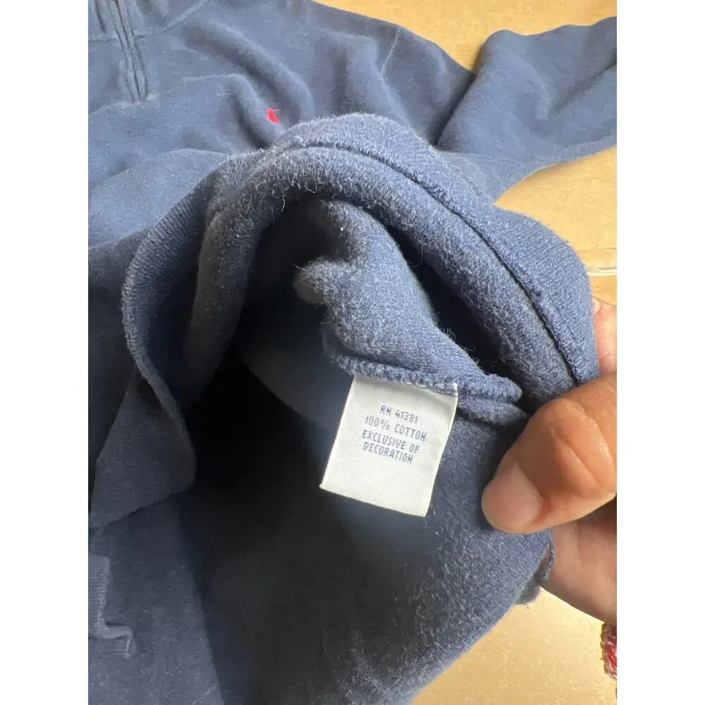Polo Sweater Mens XL Ralph Lauren Quarter Zip Pullover Blue Heather Pony Logo